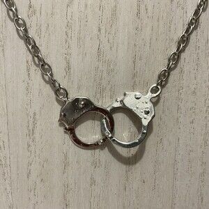 Handcuffs Necklace Chain Friends Lovers Jewelry Gift